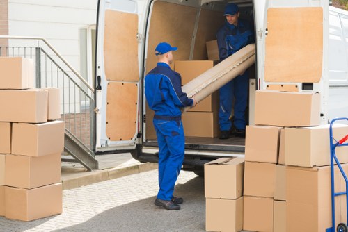 Small removals van ready for a local move in Westhendon