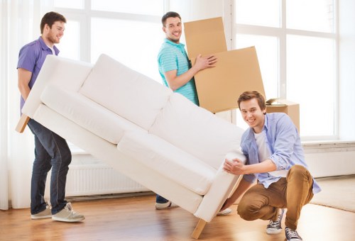Packing and loading furniture for removals in Westhendon
