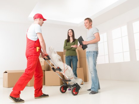 Office equipment being transported for a small removals job in Westhendon