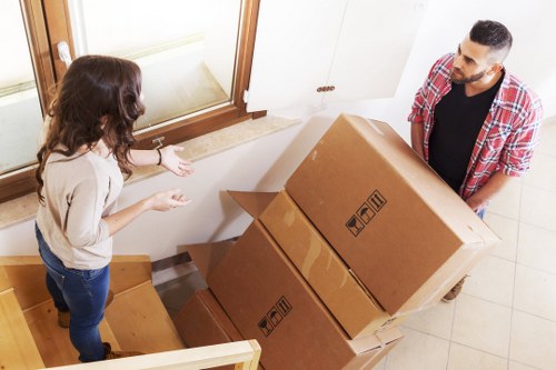 Careful packing materials and moving preparation in Westhendon